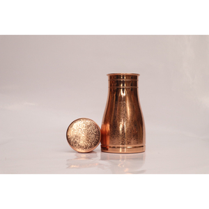 Pure Copper Water Bottle for Healthy Life Ayurvedic Handmade Hammered Copper Traditional Indian Artisanal Drinkware for Sale - Product Image 6