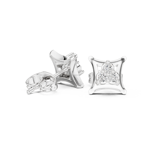 Boucles d'oreilles Solitaire Moissanite Posh Prism en or 14 carats plaqué or 18 carats pour femmes Design de luxe - Product Image 3