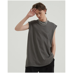 Débardeur Homme Personnalisable Écologique en Spandex/Coton Coupe Ample Bretelles Larges Séchage Rapide Tissu Respirant Uni - Product Image 3