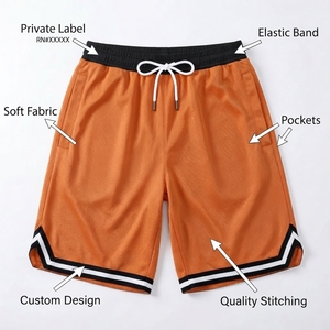 Shorts en mesh personnalisés, impression numérique, OEM, sans MOQ, shorts de sport pour la course à pied et le basketball - Product Image 3