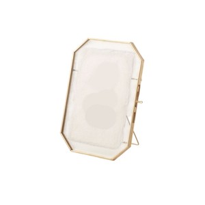 Cadre photo flottant en métal or rose de qualité supérieure pour décoration de table classique, support de présentation photo en verre double face, prix le plus bas - Product Image 5