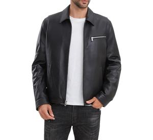 Veste en cuir véritable d'agneau noir de haute qualité pour hommes tailles personnalisées accessoire d'hiver à la mode du Pakistan - Product Image 2