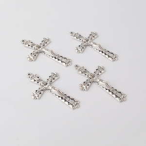 Venta al por Mayor de Cruz Metálica Ortodoxa Mini Personalizada ACR020, Crucifijo Católico de Jesús para la Fabricación de Collares de Rosario y Esculturas - Product Image 3