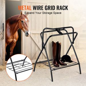 Support de selle pliant robuste en acier 28 x 19 x 37,5, support autoportant pour chevaux, porte-couverture portable pour chevaux, accessoire équestre - Product Image 3