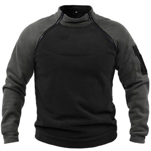 Sudaderas de punto estampadas de invierno para hombre al por mayor, de manga larga, cálidas, sin color liso, holgadas para exteriores - Product Image 3
