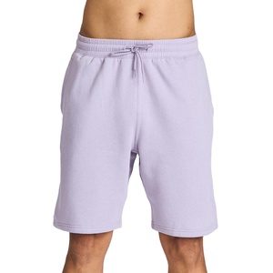 Pantalones Cortos Bermuda de Algodón para Hombre, Color Morado Claro, Cintura con Cordón, Estilo Casual, Color Sólido, Tejido de Punto, Corte Medio - Product Image 1