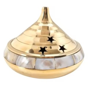 Smoke Ornate Metal Censer Traditional Church Incense <b>Burner</b> with Vintage Brass Polish Elegant Incense <b>Burner</b> - Product Image 5