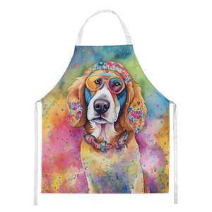Delantal de cocina Multicolor grande Unisex Hippie Dawg para cocinar manualidades para hornear jardinería-para hombres y mujeres adultos - Product Image 1