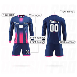 เสื้อฟุตบอลแบบกำหนดเองสำหรับผู้ชาย ผู้หญิง และเด็ก ชุดฟุตบอลทีมแบบสั่งทำพิเศษ เสื้อทีมฟุตบอลระบายอากาศได้ดี เหมาะสำหรับการฝึกซ้อมและการแข่งขัน - Product Image 2