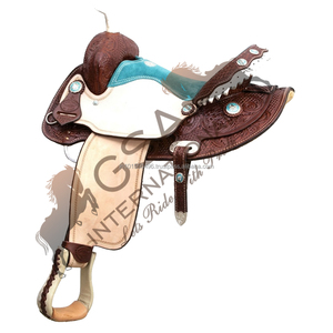 Silla de montar western 100% cuero genuino, tamaño personalizable, para equitación y entrenamiento, a precio de fábrica. - Product Image 3