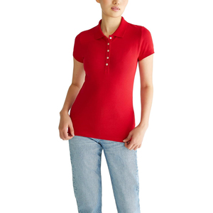 Polo Elegante para Mujer, Manga Corta, Cuello Casual, Corte Ajustado, Cómodo, Cierre de Botones Clásico, Ropa de Verano - Product Image 4