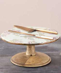 Soporte de pastel de madera de mango hecho a mano con acabado liso-Exhibición elegante para pasteles, postres y fiestas-Venta al por mayor - Product Image 4