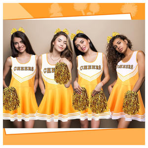 Ensemble de performance tendance 2026 pour femme : haut et jupe de cheerleading imprimés, respirants et confortables, ornés de strass scintillants - Product Image 2