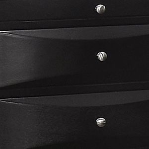 Vollenhove Black 2-<b>Drawer</b> Nightstand with Pull-Out <b>Tray</b> - Product Image 4