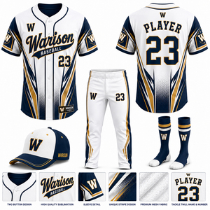 Conjunto de Uniforme de Entrenamiento de Béisbol en Oferta, Sublimado, 100% Poliéster, Jersey, Pantalones, Calcetines y Gorras - Product Image 1