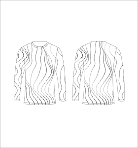 Camiseta de Manga Larga para Hombre, Degradado Azul Cielo y Rosa Coral, Cuello Redondo, Estilo Casual, para Calle, Gimnasio y Entrenamiento - Product Image 4