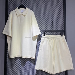 Chemise unie pour homme en coton à manches courtes, coupe décontractée, respirante, extensible, séchage rapide, col élégant, idéale pour l'été - Product Image 2
