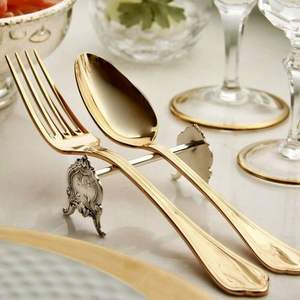 Ensemble de couverts Midnight Matte Noir Edge, vaisselle noire de luxe, ensemble de table Shadow Line, style Obsidian - Product Image 6