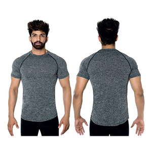 T-shirt de sport pour homme avec logo personnalisé, vêtements de sport respirants pour l'entraînement et la course à pied - Product Image 2