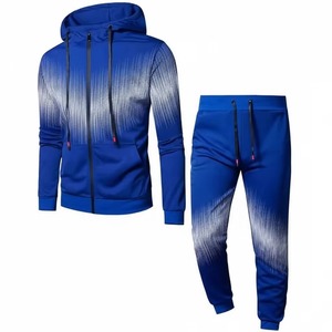 Ensemble de survêtement unisexe d'hiver de haute qualité en polyester/nylon/coton épais, personnalisé pour homme, col rond, décontracté, séchage rapide - Product Image 1