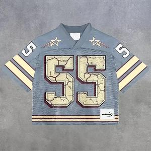 Camiseta de Béisbol con Estampado de Dibujos Animados para Hombre, Estilo Urbano, Corte Regular Informal, Antibacteriana, Nombre del Equipo Personalizado, Unisex - Product Image 3