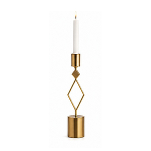Support à bougie en spirale en laiton moderne avec base en marbre pour la décoration de la maison - Product Image 6