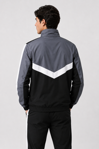 Premium Grey <b>Track</b> <b>Jacket</b> <b>Men</b>’s Sports Teamwear Windbreaker with Custom Logo Latest Trending Design <b>Jacket</b> Size Available - Product Image 3