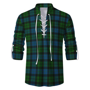 Chemise de kilt écossais traditionnel Strathallan moderne pour homme, motif tartan Jacobite authentique, à lacets - Product Image 1