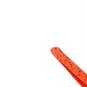 Pince à épiler en plastique orange moucheté avec pointes lisses, outil de précision - Product Image 2