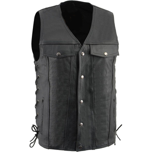 Chaleco de Cuero Genuino Samroz Sports para Hombre, Cuello en V, Cierre de Cremallera, Transpirable, de Secado Rápido, Ajuste Personalizado, Ropa Exterior Casual de Invierno - Product Image 4