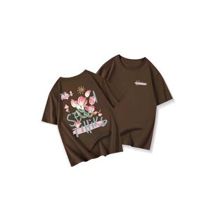 เสื้อยืดผู้หญิงลายดอกไม้ Still Healing คอกลม แขนสั้น ทรงหลวม สวมใส่สบาย ผ้าฝ้าย 100% เสื้อท่อนบนสำหรับฤดูใบไม้ผลิและฤดูร้อน - Product Image 3