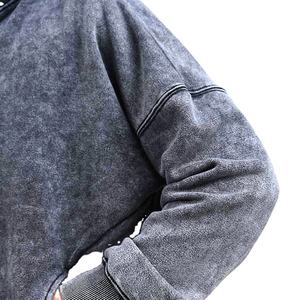 Streetwear personnalisé Baggy à capuche et pantalon empilé ensemble lavage à l'acide survêtements garçons DTG imprimé recadrée évasée survêtements 2026 - Product Image 3
