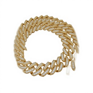 Chaîne cubaine Iced Jewelz de qualité supérieure, 16 mm, en moissanite VVS, style hip-hop Miami - Product Image 1