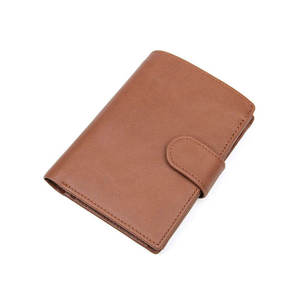 กระเป๋าสตางค์หนังแท้ผู้ชายแบบพับสองตอน RFID / กระเป๋าสตางค์ผู้ชายขายดีออนไลน์ / กระเป๋าสตางค์หนังแท้ทรงบางสำหรับผู้ชายขายส่ง - Product Image 1