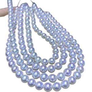 Collar de Perlas de Agua Dulce Naturales de Zhuji de 9-12 mm, Cadena de Torre de Perlas Edison con Acabado de Espejo Extremadamente Impecable y Fuerte Brillo - Product Image 5