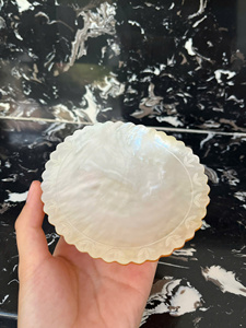 Mother Pearl Eco-Friendly Decorative Dish Scalloped Edge Lustrous Shell Plate Animal Theme Jewelry Holder Elegant Home Decor <b>MOP</b> - Product Image 5