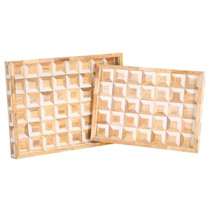 Plateau de petit-déjeuner artisanal en os incrusté, design décoratif de luxe à motifs bleus et blancs, plateau de service pour la maison, l'hôtel et les centres de villégiature - Product Image 3