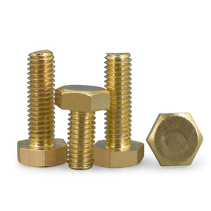 ชุดสลักเกลียวหัวหกเหลี่ยมทองเหลืองพร้อมน็อตและแหวนรองขนาดเมตริก - Product Image 1