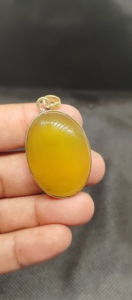 Hermoso Colgante de Piedra Preciosa de Ónix Amarillo Natural de Primera Calidad, Colgante Chapado en Oro, Bisel para Colgante, Joyería, Collar - Product Image 5