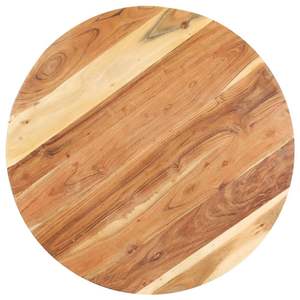 Tavolino Laterale Medio in Legno Massello di Acacia Naturale con Finitura Nera - Product Image 3