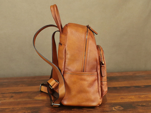 Premium Leather Laptop <b>Backpack</b> Custom <b>School</b> Office Business <b>Backpack</b> <b>Waterproof</b> Daily Carry Large Storage Fashion Bag For Men - Product Image 4