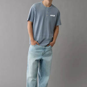 Nouveauté : Chemises Henley pour hommes fabriquées en usine, taille personnalisée, légères, dernière mode, confortables et durables - Product Image 5