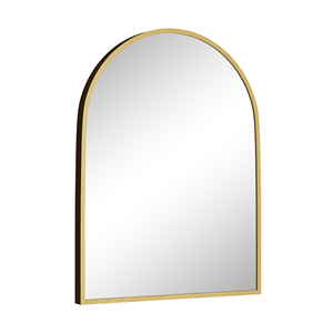 ชุดกระจกห้องน้ำสีทองติดผนังอลูมิเนียมอัลลอยมุมขวา31 "x 24" หรูหรา2ชิ้นมีดีไซน์หอยเชลล์ - Product Image 5