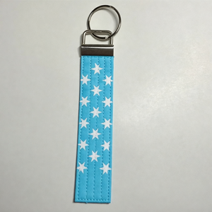 Llavero con Patrón de Estrella Azul, Accesorio Unisex de Poliéster Estampado - Product Image 1