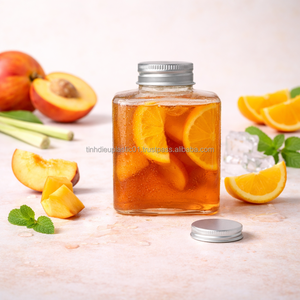 Pot carré transparent écologique V500-33 de 500 ml pour boissons, jus, smoothies, sauces - Product Image 5