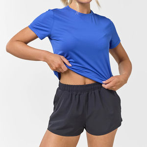 Servicio OEM, Conjunto de Shorts de Algodón Transpirable para Mujer, Impresión de Logotipo Personalizado, Ropa de Verano, Conjunto de Dos Piezas, Precio al por Mayor con MOQ Bajo - Product Image 3