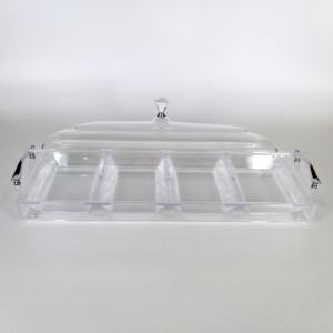 4 Dividers <b>Acrylic</b> Snack Candy Serving Tray Set - Product Image 5