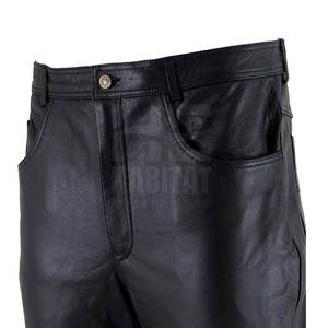 Pantalones de cuero para hombre con estilo, diseño ajustado, material cómodo y duradero para uso diario. - Product Image 3