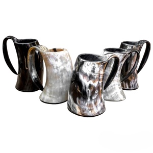 Taza clásica de jarra de cuerno Vikingo, lámpara de sal hecha a mano Natural de calidad pura que sirve para el hogar, Hotel, restaurante, estilo artesanal - Product Image 2