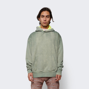 Sudadera con Capucha Desgastada Más Vendida, Sudadera de Moda de Invierno para Hombre, Diseño OEM, Sudadera con Capucha Lavada al Ácido - Product Image 5